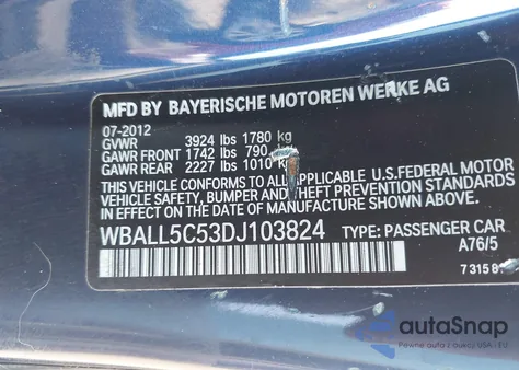 2013 BMW Z4 Sdrive28I z USA, uszkodzony, nr VIN WBALL5C53DJ103824